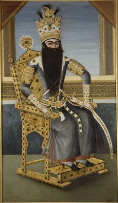 Le Portrait de Fath Ali Shah : Une Étude Vibrant des Details et du Luxe Impérial !